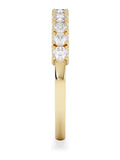 The Diamond Store 9K Yellow Gold Twilight 0.50ct Round Cut Lab Diamond Half Eternity Ring