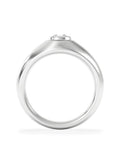 The Diamond Store 9k White Gold 0.50ct Round Cut Signet Ring