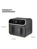 Tower Graphite 8L Dual Basket Air Fryer, imported from the UK