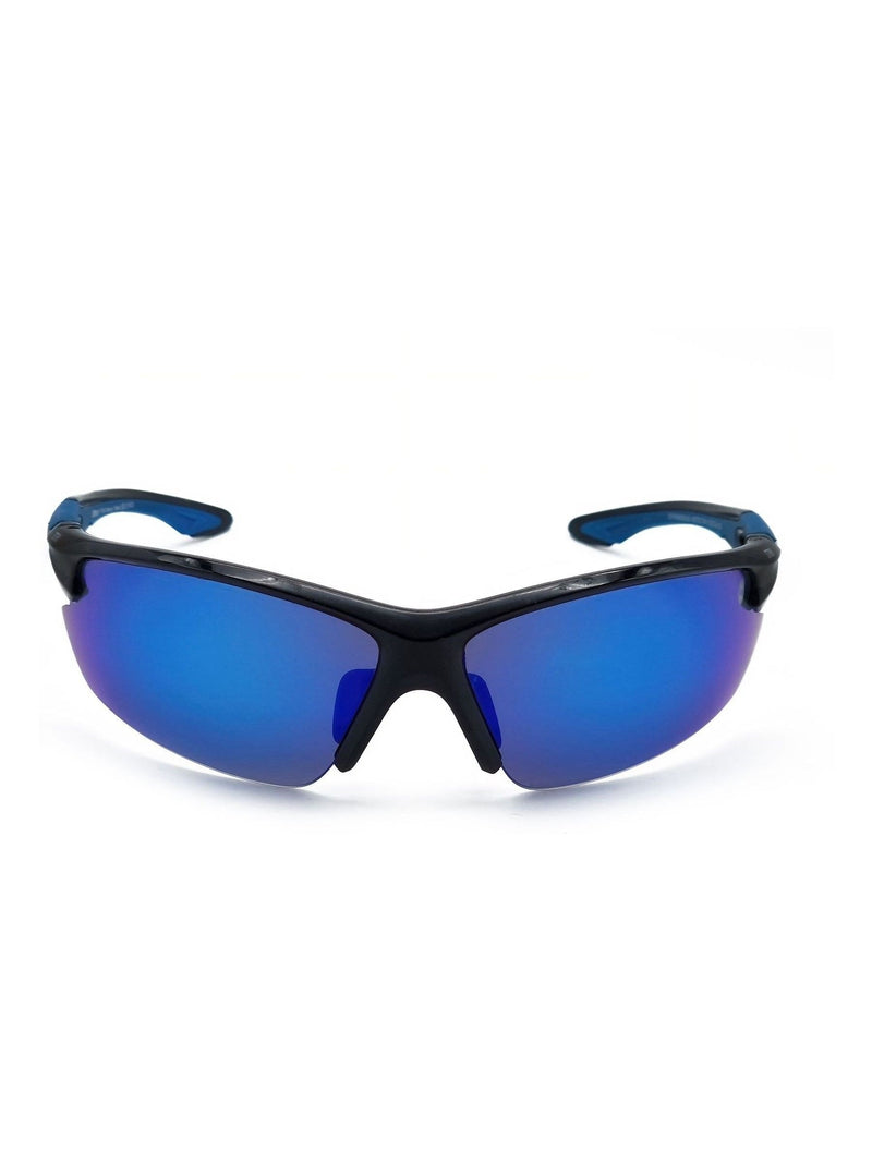 Storm black semi rimless polarised sport sunglasses, imported from the UK