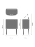 Brabantia White Bo Touch Bin 11 + 23L - British product