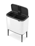 Brabantia White Bo Touch Bin 11 + 23L - British product