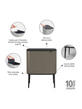 Brabantia Bo Touch Bin 3x11L recycling bin, imported from the UK