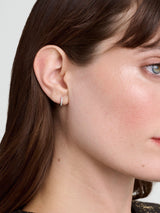 Ted Baker Silver Tone Clear Crystal Hettie Hoop Earrings 10mm