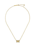 Ted Baker Gold Tone Clear Crystal Romie Roll Pendant Necklace (British brand)