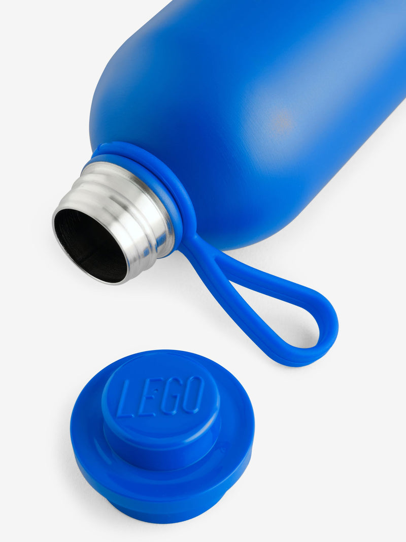 Lego steel bottle blue with lid - British product