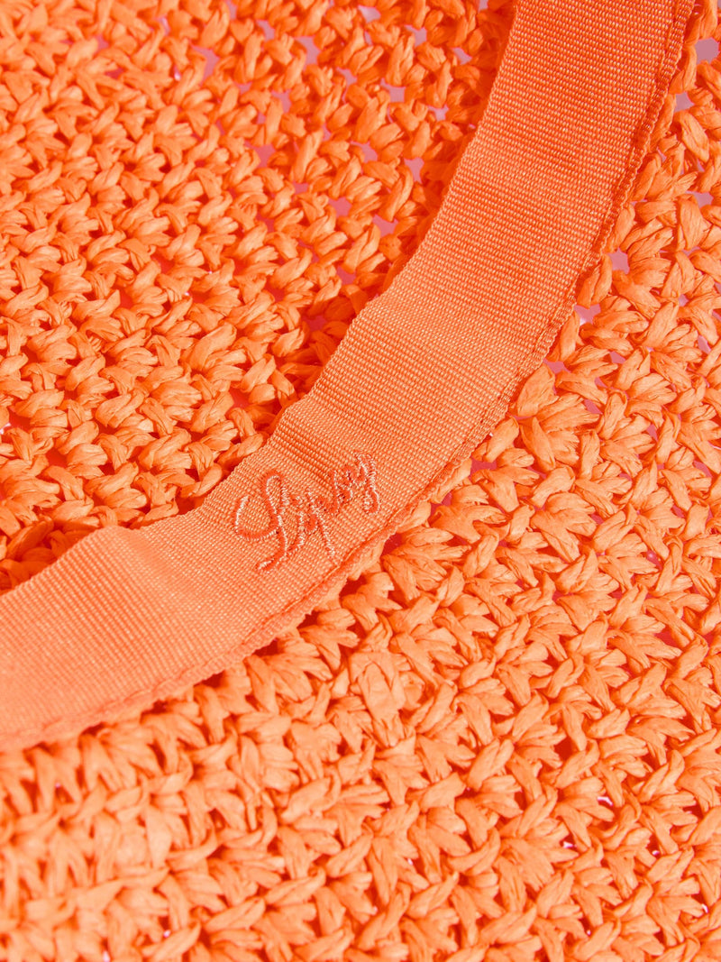 Lipsy orange straw look bucket hat, UK version
