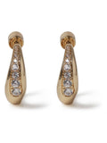 Aela gold tone diamond simulant wrap hoop earrings (British brand)