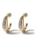 Aela gold tone diamond simulant wrap hoop earrings (British brand)
