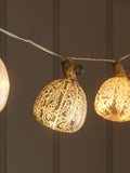 Lights4fun multicoloured 10 glass pumpkin LED string lights, UK version