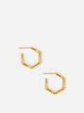 Accessorize gold tone bamboo hoop earrings - British product