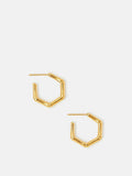 Accessorize gold tone bamboo hoop earrings - British product