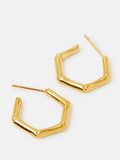 Accessorize gold tone bamboo hoop earrings - British product