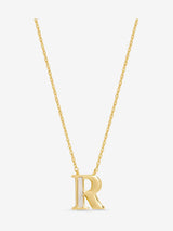 Next Inicio 14K Gold Plated Mother of Pearl Initial Pendant - J Pendant Necklace- Buy online at McGrocer