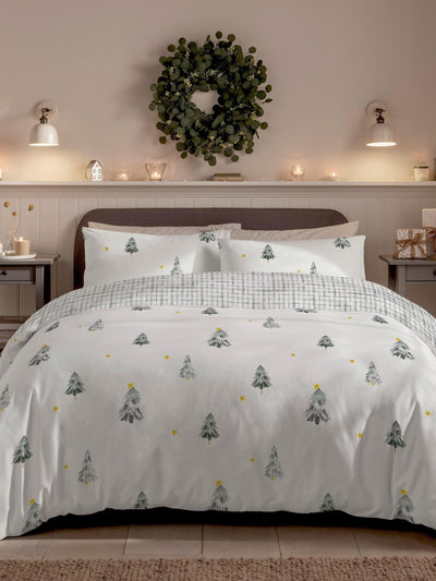 Next Copenhagen Home Grey Frida Christmas Duvet Cover Set Single- Buy online at McGrocer