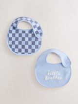 Next Blue Little Brother Baby Bibs 2 Pack- Buy online at McGrocer