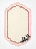Oliver Bonas rug pink scalloped border large (British brand)