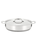 Next Stellar Polished Steel Profile Uncoated Shallow Caserol Pan- Buy online at McGrocer