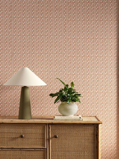 Next Scion Orange Raft Stripe Oakham 10M Wallpaper- Buy online at McGrocer