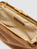 Reiss Bethany suede lizard-effect clutch bag, imported from the UK