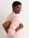 Reiss Bethany suede lizard-effect clutch bag, imported from the UK