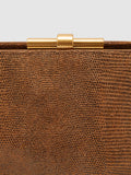 Reiss Bethany suede lizard-effect clutch bag, imported from the UK