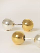 Jigsaw Metallic Reversible Stud Earrings Fashion Jewellery