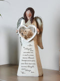 PMC personalised photo upload memorial angel ornament 23cm, imported from the UK