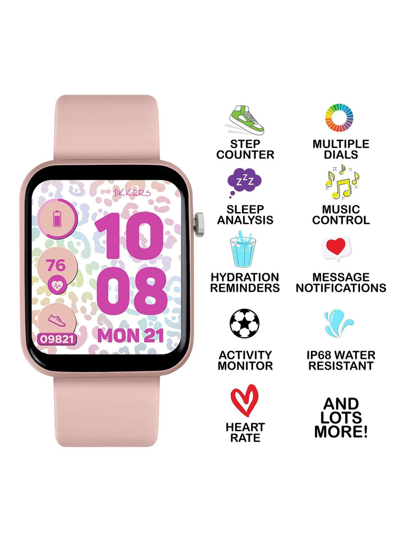 Tikkers pink smartwatch and earbuds set - British product