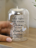 PMC Personalised Hearts Memorial Tealight Holder 9.5cm, imported from the UK