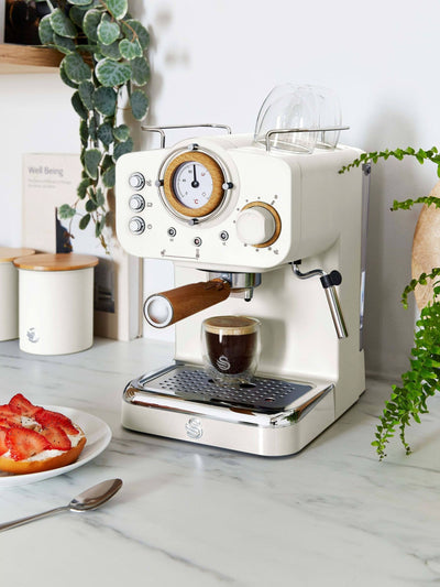Next Swan White Nordic Espresso Coffee Machine- Buy online at McGrocer