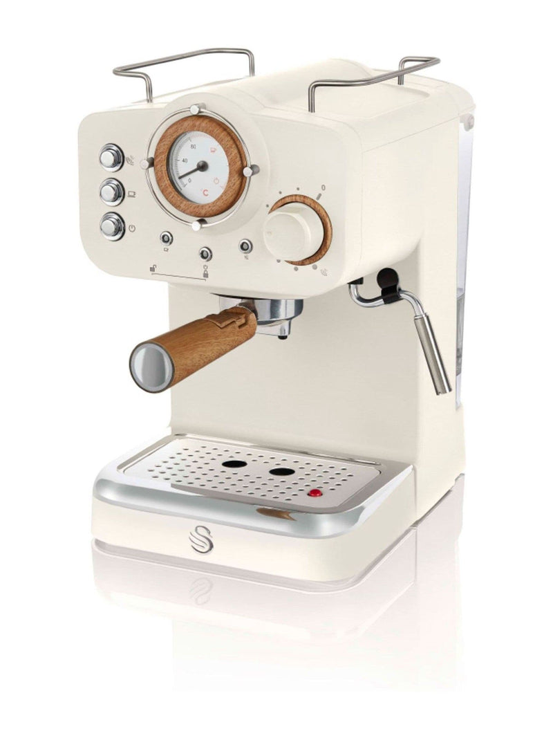 Swan Nordic espresso coffee machine with milk frother, imported from the UK