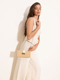 Lipsy natural raffia effect clutch bag, imported from the UK
