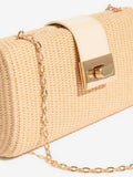 Lipsy natural raffia effect clutch bag, imported from the UK