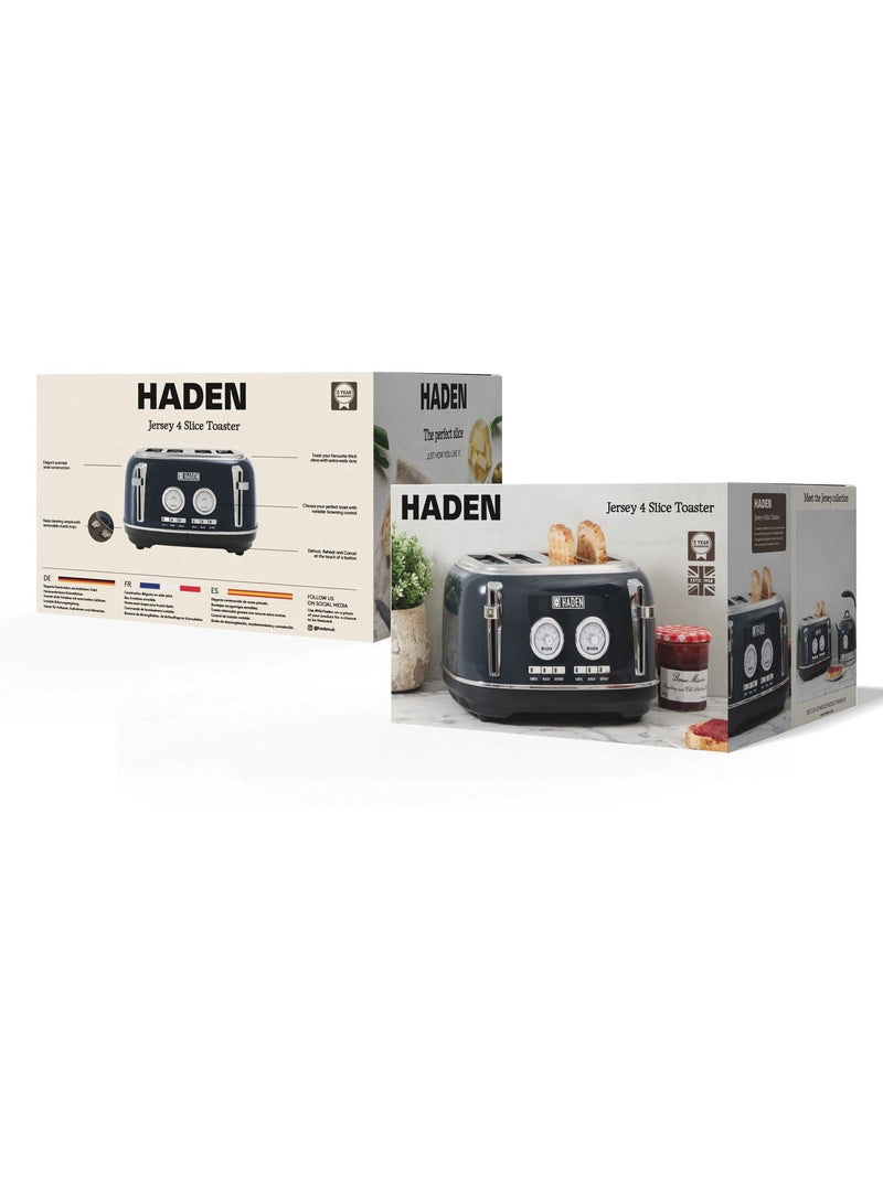 Haden Steel Blue Jersey 4 slice toaster, UK version