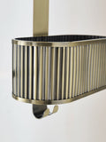 Gold ribbed shower caddy made from iron, imported from the UK