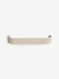 Cream ribbed bathroom mirror with shelf 65cm, UK version