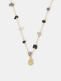 Accessorize gold-plated pendant nugget stone station necklace - British product