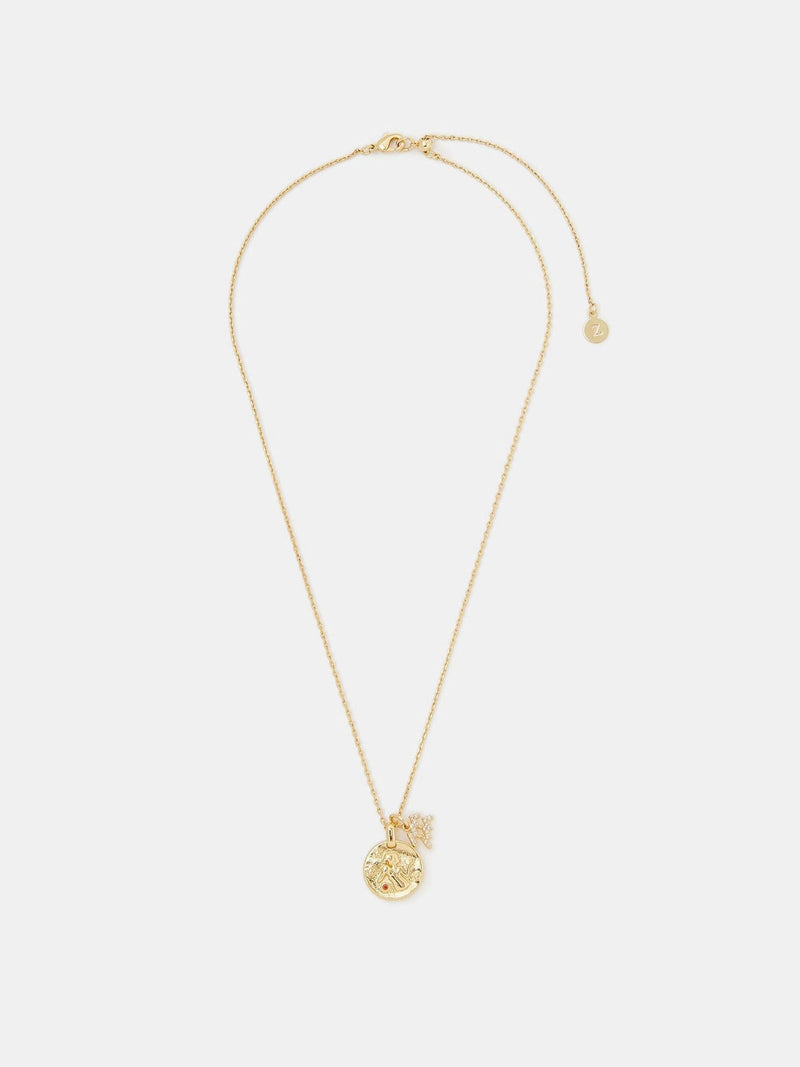 Accessorize gold-plated zodiac charm necklace - British product