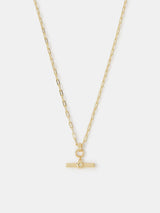 Next Accessorize Gold Tone 14ct Gold-Plated T-Bar Pendant Necklace- Buy online at McGrocer