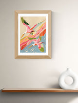 Next 83 Oranges East End Prints Oak Roseate Spoonbills Wall Art Print- Buy online at McGrocer