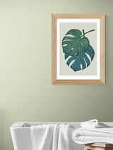 Next East End Prints Oak Monstera Aqua 06 Wall Art Print- Buy online at McGrocer