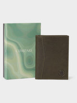 Next Osprey London Green The Compass Leather Passport Holder- Buy online at McGrocer
