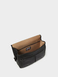 Osprey London Compass black leather saddle bag (British brand)