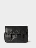 Osprey London Compass black leather saddle bag (British brand)