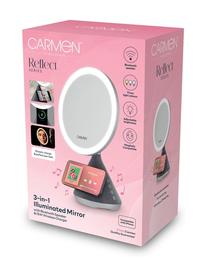 Carmen Silver 3-in-1 Illuminated LED Mirror 36cm - British product