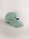 Felix sage green embroidery cap - British product