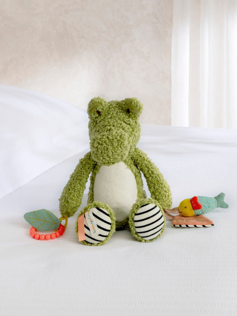 Mamas & Papas green crocodile activity toy 32cm, imported from the UK