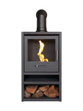 OKO S1 bioethanol stove fireplace in charcoal grey, imported from the UK