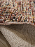 Red Multiweave Rug wool cotton blend - British product
